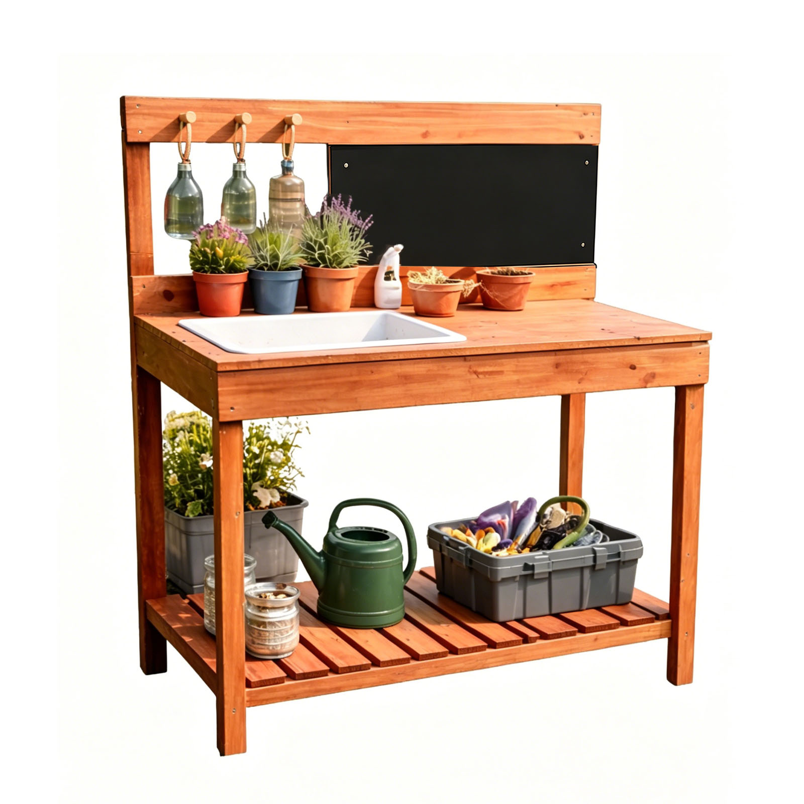 Woodworking Workbench - Wooden Potting Benches For Children Outdoor