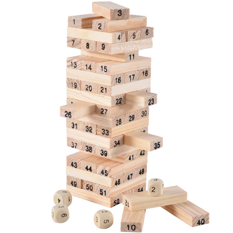 Woodworking Domino - 54Pcs Building Blocks Toy Funny Mini