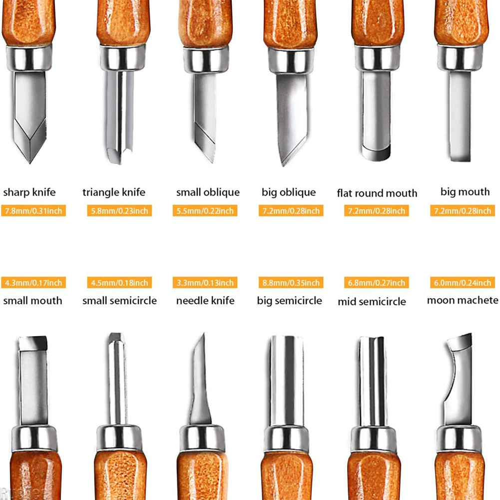 Woodworking Knives - 12Pcs SK2 Woodworking Carving Tools Set,