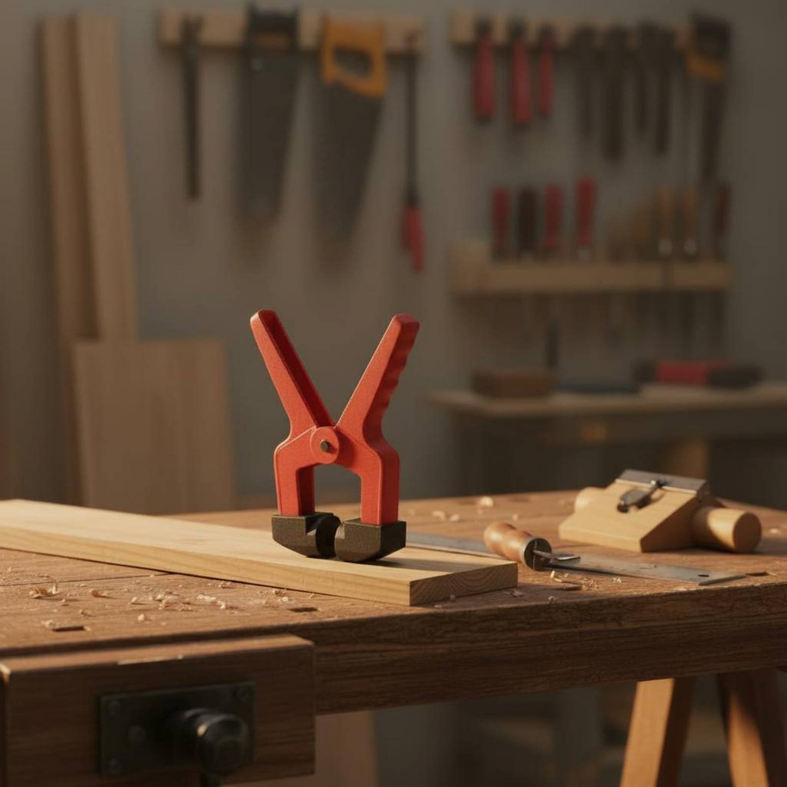 Triangular Clamp Clamp Red Col - Woodworking Hand Tools ulasan dan harga