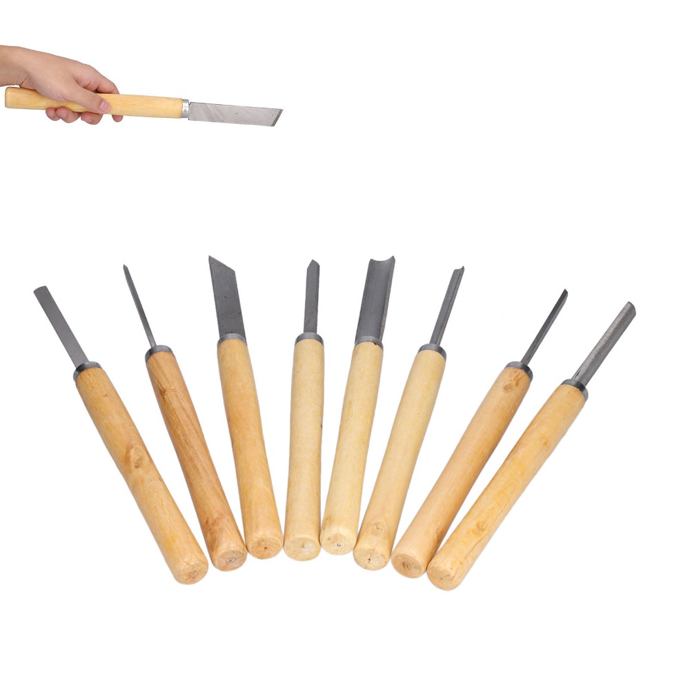 8PCS HSS Steel Wood Turning Ch - Skew Chisel Wood ulasan dan harga