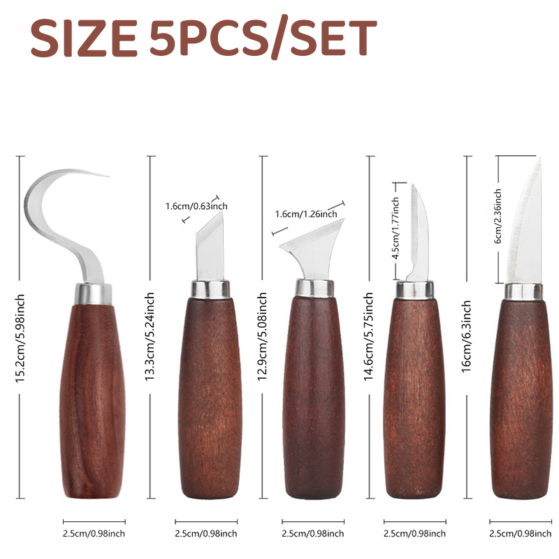 5pcs tools for wood carving Ch - Woodworking Knives ulasan dan harga