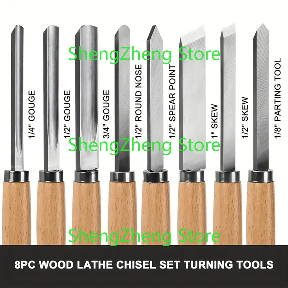 8Pcs Professional Wood Turning - Skew Chisel Wood ulasan dan harga
