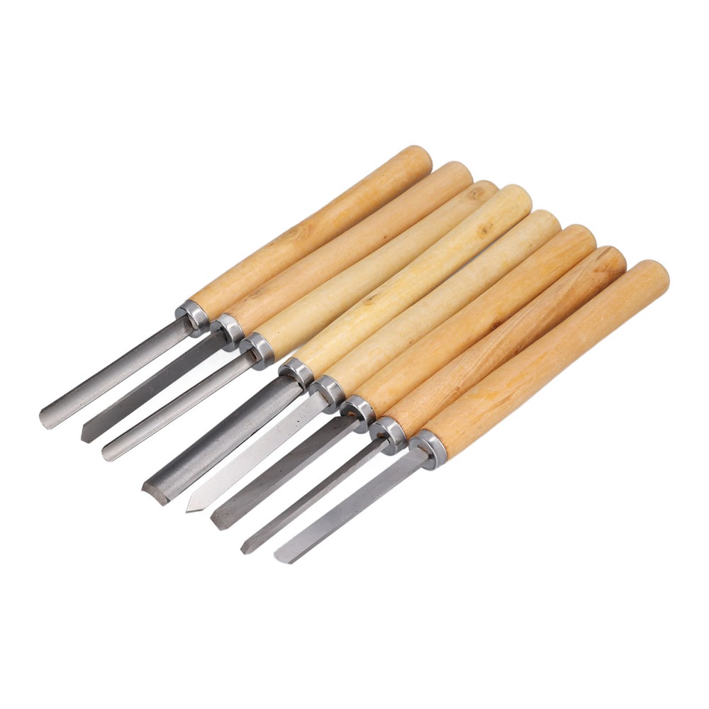 8PCS HSS Steel Wood Turning Ch - Skew Chisel Wood ulasan dan harga