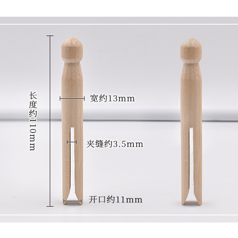 25pcs 11cm Wood Dolly Peg Wood - Woodworking Z Clips ulasan dan harga