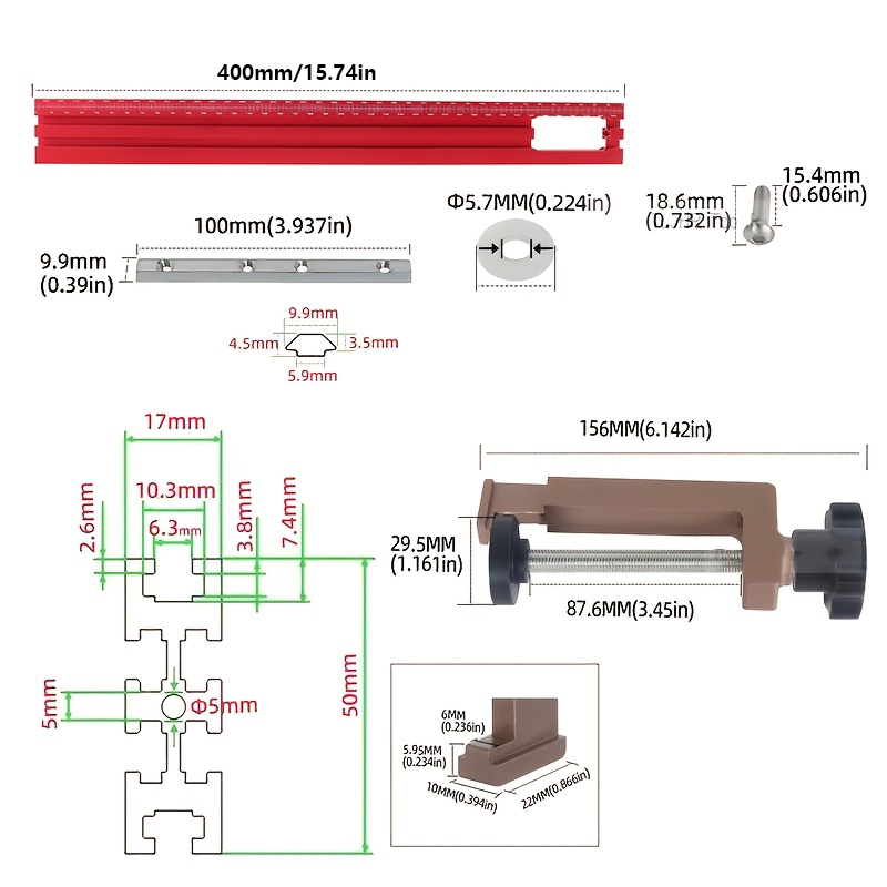 40cm Trimming Milling Groove E - Woodworking Z Clips ulasan dan harga