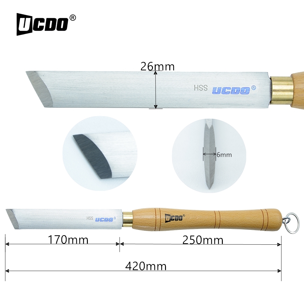 UCDO HSS 26mm Woodturning Big  - Skew Chisel Wood ulasan dan harga