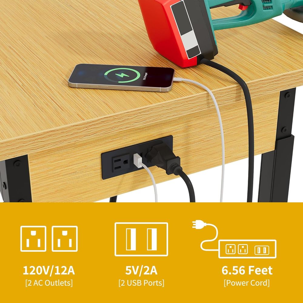 60in Heavy Duty Workbench with - Woodworking Workbench ulasan dan harga